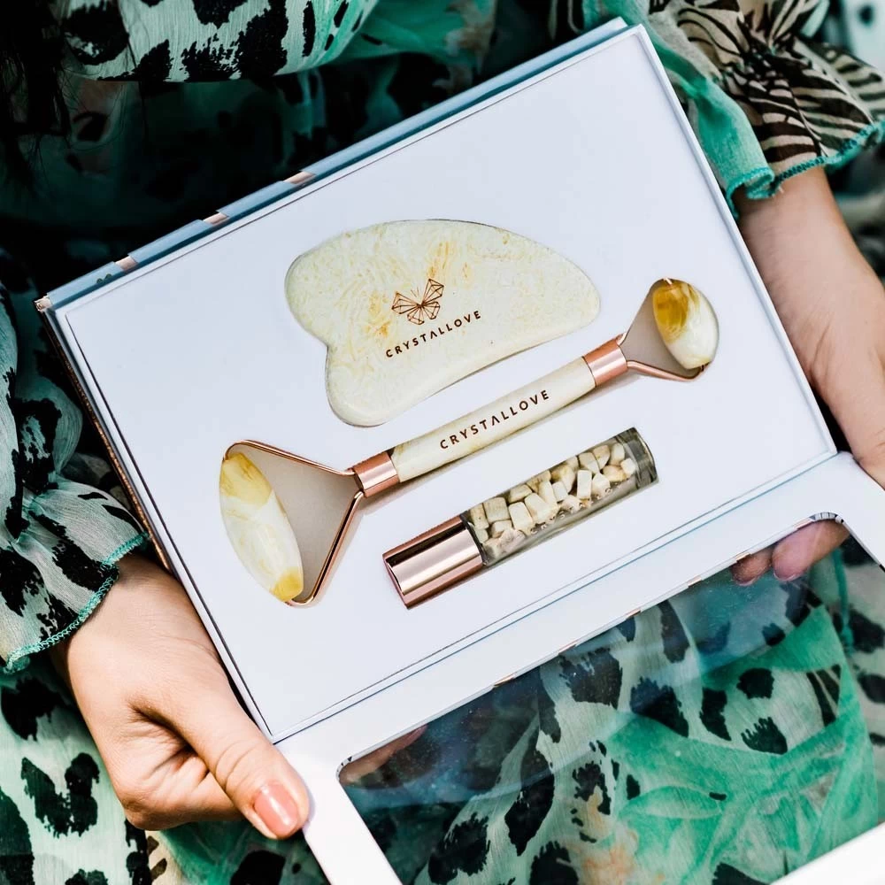 Milky Amber Beauty Set (Amber Roller & Gua Sha) 3 Milky Amber Beauty Set (Amber Roller & Gua Sha) - Afbeelding 3